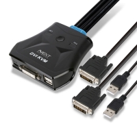 넥스트 NEXT-632DC-KVM 2:1 2:1 USB DVI 케이블일체형 KVM 스위치 1.4M