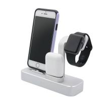 Coms 컴스 IF224 스마트폰(8핀) 도킹스테이션(3 in 1) / iOS Smartphone/스마트워치/Smartwatch