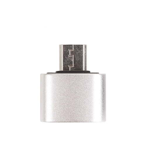 Coms 컴스 IE251 스마트폰 OTG 젠더 - ( Micro 5P M / USB A F ) - Short/ Silver Metal