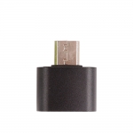 Coms 컴스 IE250 스마트폰 OTG 젠더 - ( Micro 5P M / USB A F ) - Short/ Black Metal
