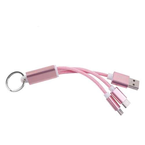 Coms 컴스 NA915 USB 3.1 젠더(Type C) USB 2.0(M)/Type C(M)*2 - Y형 핑크, 열쇠고리형