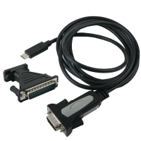 Coms 컴스 WT289 USB 3.1 시리얼 케이블 1.8M / Type C / RS232 / 시리얼 젠더(DB25) 제공