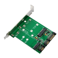 Coms 컴스 ITB169 SATA 변환 카드(mSATA+M.2 to SATA*2), PC 브라켓