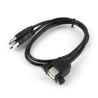 Coms 컴스 NA835 USB 포트/USB A 연장, 30cm, 상하 2P/ Black 브라켓 연결용, 판넬형