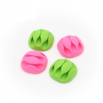 Coms 컴스 BT348 케이블 오거나이저(홀더형/4pcs), Pink/Green / 케이블 / 볼펜 고정