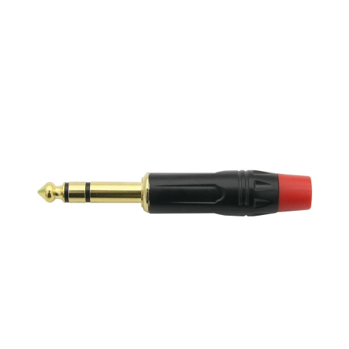 Coms 컴스 BT141 컨넥터-스테레오 6.3 수/Gold - Black/Red