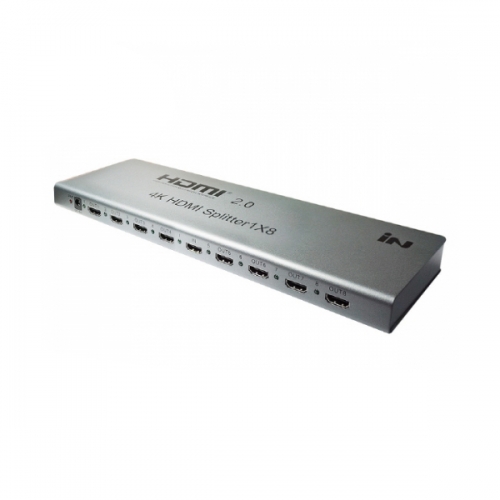 인네트워크 IN-20HD108 HDMI 2.0 1:8 메탈 분배기 4K2K/60Hz