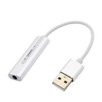 Coms 컴스 BT328 USB 오디오7.1 컨버터/3.5 ST 케이블형 Metal/Silver
