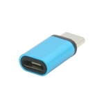 Coms 컴스 BT094 USB 3.1 Type C OTG 젠더 Blue