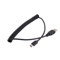 Coms 컴스 BT293 USB 3.1 Type-C 스프링형 케이블 Black